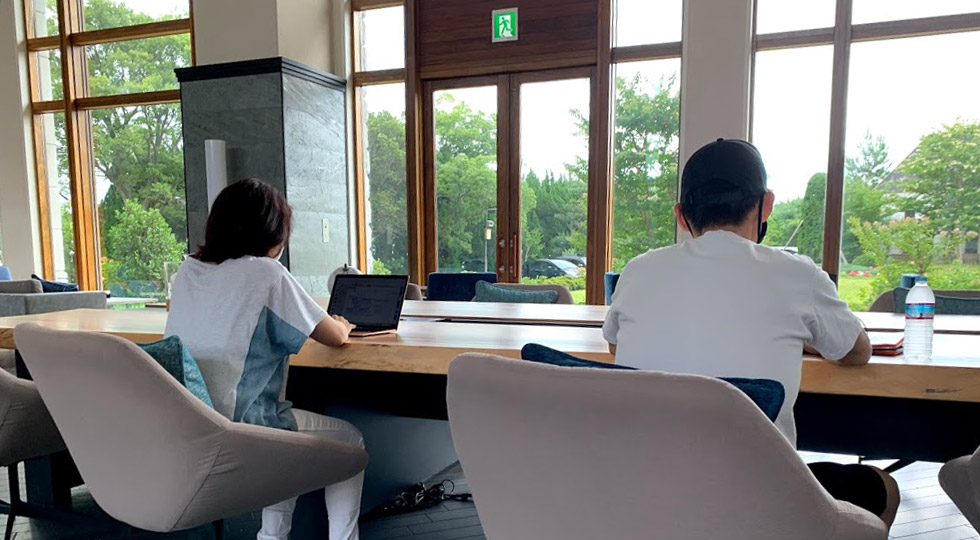 ワークラウンジでは、普段とは違ったアイディアが湧いてきた